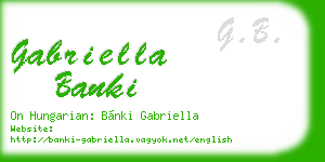 gabriella banki business card